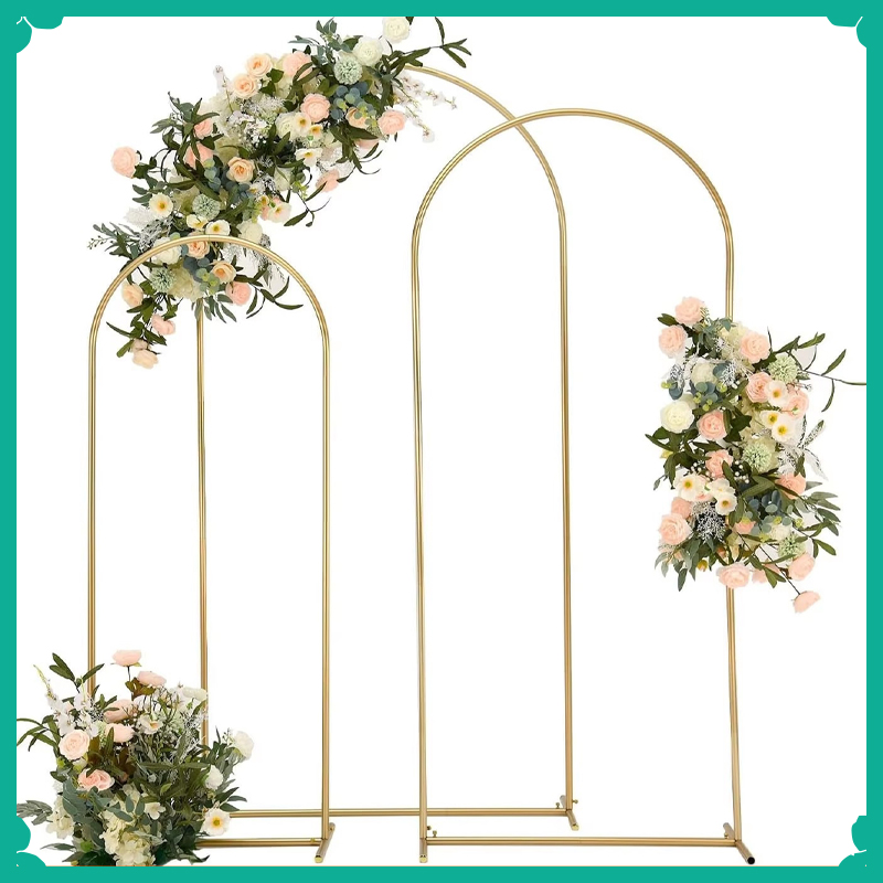 Backdrop Stand Kit - Altın Kemer Çerçeveli Düğün Standı Parti