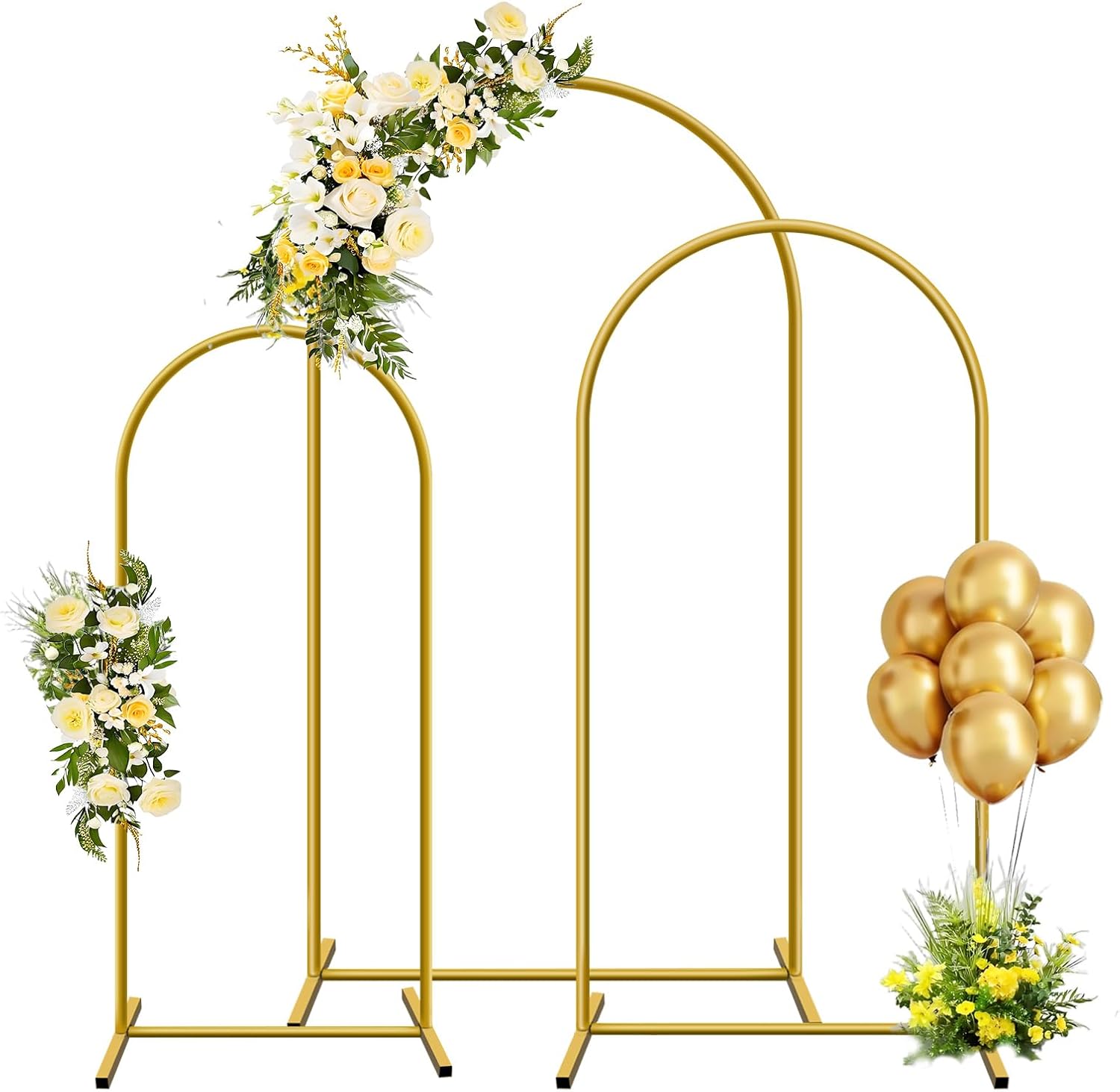 Backdrop Stand Kit - 1 adet Altın Metal Kemer Zemin