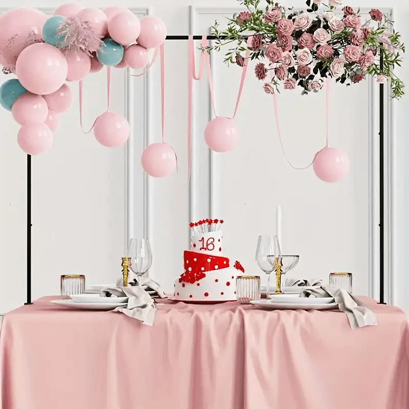 Backdrop Stand Kit - Ayarlanabilir metal masaüstü çiçek standı, siyah