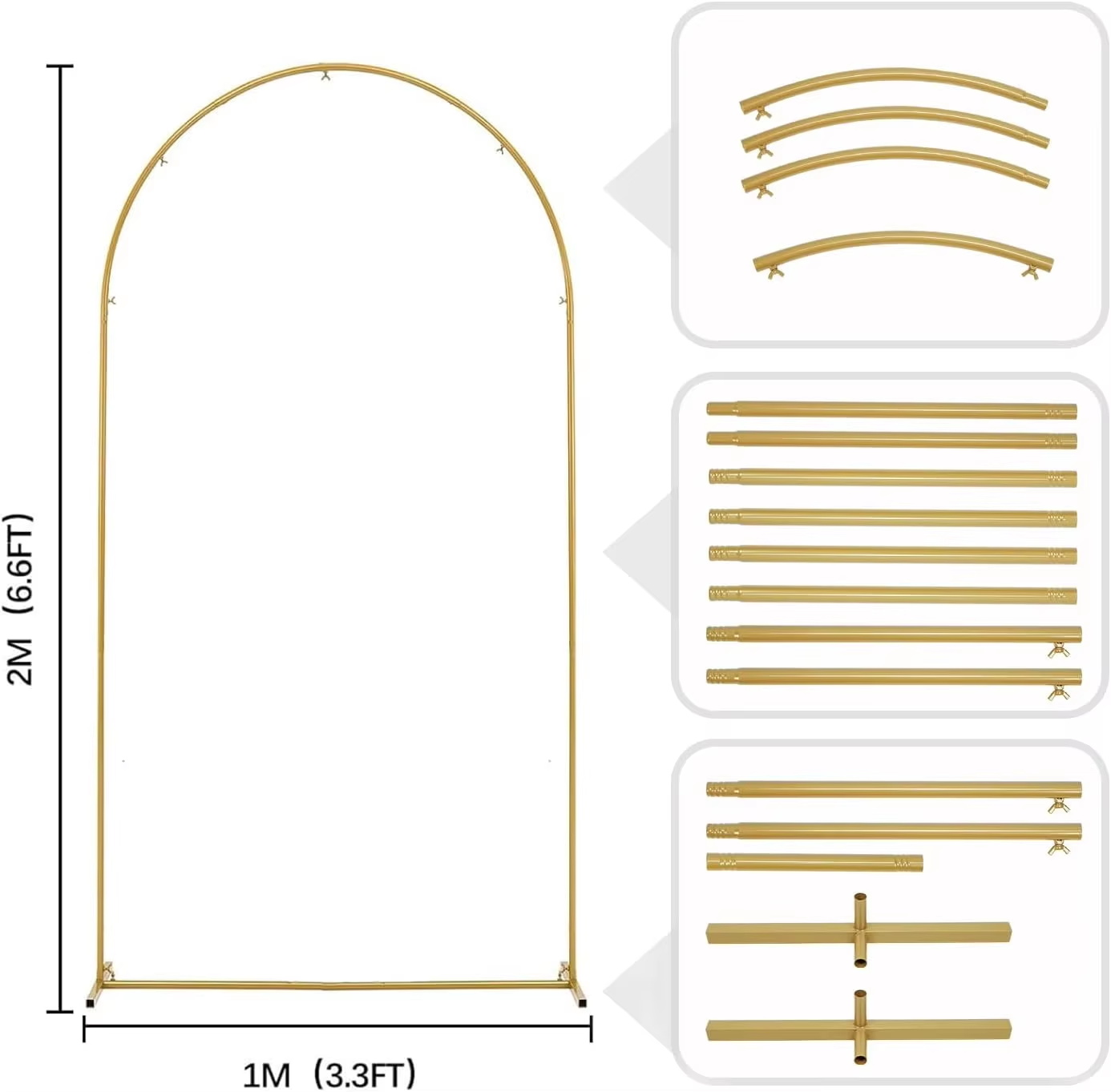 Metal Altın Düğün Kemeri Stand - Backdrop Stand Kit incelemesi ve fiyatı