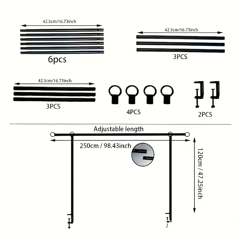 Ayarlanabilir metal masaüstü ç - Backdrop Stand Kit incelemesi ve fiyatı
