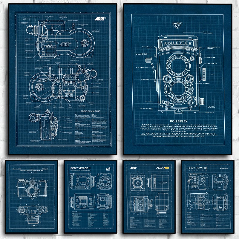 Vintage Leica Kamera Blueprint - Photography Class incelemesi ve fiyatı
